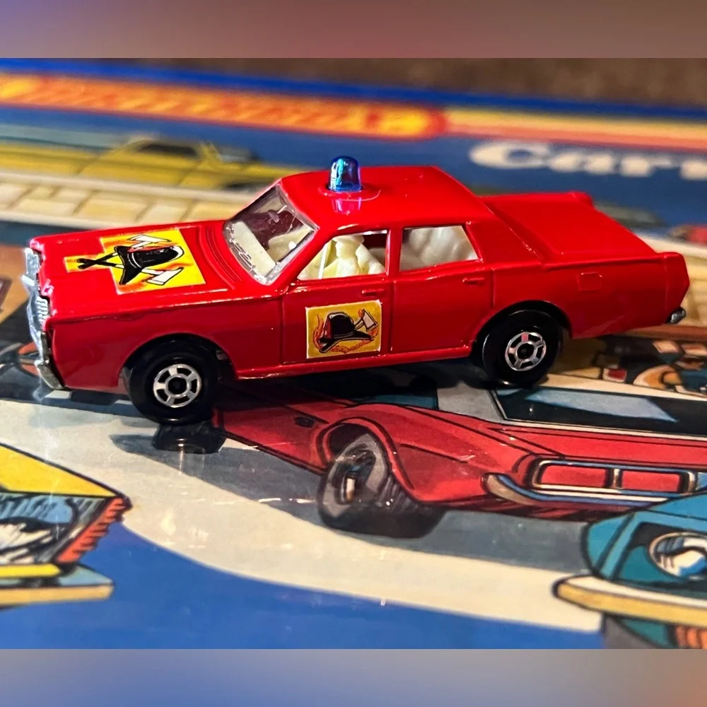 Vintage Matchbox Superfast No. 59 or 73 Mercury Fire Chief Lesney England